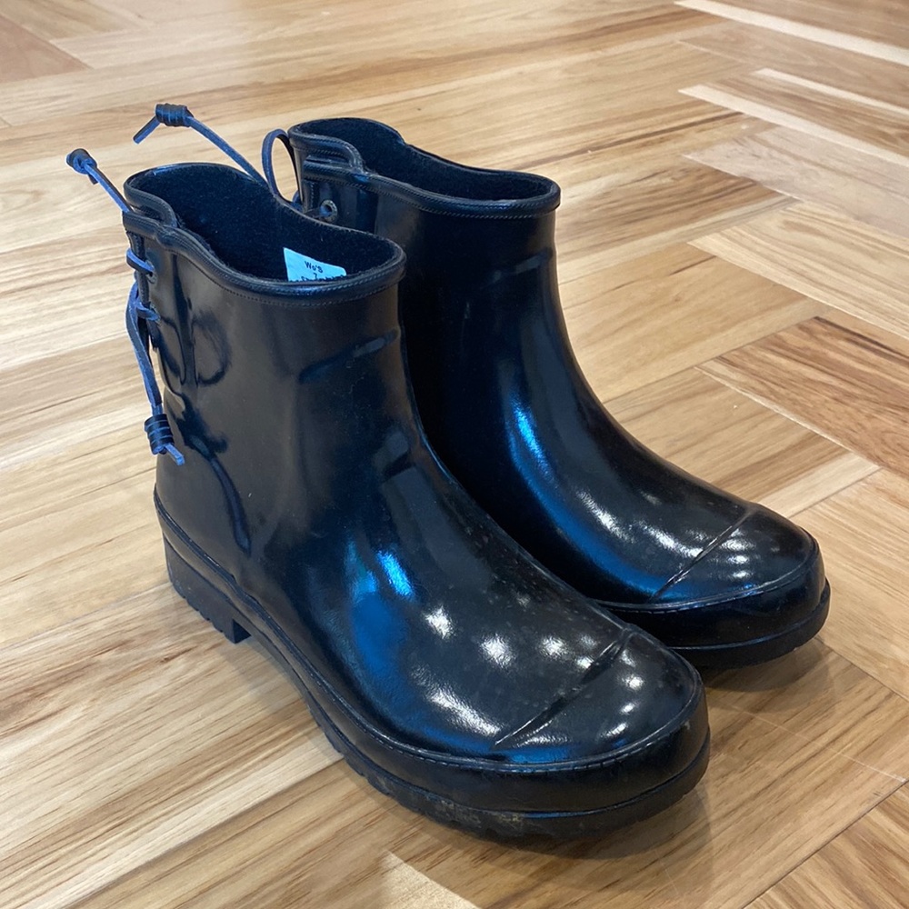 Speedy Ankle Rainboots - sz 7 - Black